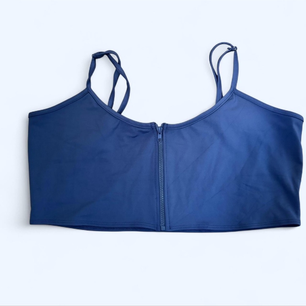Fashion Nova Slate Blue Branded Top